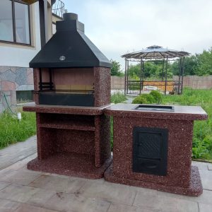 Угловой стол с мойкой из нержавейки Санарский и Карельский